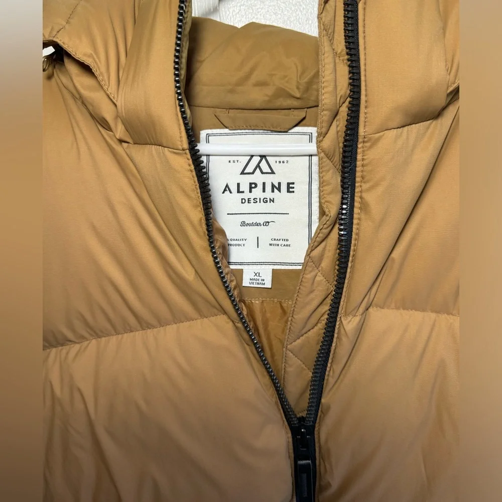 Alpine Womens Dream Puff Down Jacket - Camel/brown - XL - Picture 4 of 8